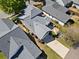 An aerial shot of a lovely home featuring a patio, verdant lawn, and double-car garage at 429 Argonne Ter, Canton, GA 30115