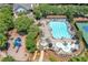 Aerial view of the community pool with lounge chairs at 429 Argonne Ter, Canton, GA 30115