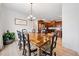 Traditional dining room featuring a wood table with seating for eight near the kitchen at 2442 Lower Union Hill Rd, Canton, GA 30115