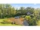 Scenic view of the home's private pond, complete with a wooden dock at 2442 Lower Union Hill Rd, Canton, GA 30115