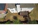 Aerial view of the house showing a backyard with a deck and stairs at 2688 Autumn Ridge Ln, Lawrenceville, GA 30044