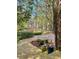 Stone pathway leads to a charming home nestled among mature trees and lush landscaping at 710 E Northway Ln, Atlanta, GA 30342