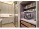 Kitchen featuring stainless steel refrigerator and a built in coffee bar at 710 E Northway Ln, Atlanta, GA 30342