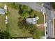 Aerial view showcasing the property's layout, surrounding greenery, and convenient access to nearby roads at 2601 Semmes St, Atlanta, GA 30344