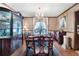 Elegant dining room with a chandelier and large table perfect for Gathering gatherings at 2720 Cold Springs Sw Trl, Marietta, GA 30064