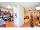 Open-concept kitchen flows into living room, creating a spacious living space at 904 Magnolia Leaf Dr, Woodstock, GA 30188