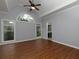 Bedroom with vaulted ceiling, hardwood floors, and large windows at 1514 Haven Crest Dr, Powder Springs, GA 30127