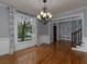 Dining room featuring hardwood floors and large windows at 1514 Haven Crest Dr, Powder Springs, GA 30127