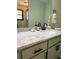 Bathroom featuring granite countertop, cabinets and decor at 321 Roses Creek Dr, Lawrenceville, GA 30044
