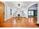 Spacious living room with hardwood floors, fireplace, and open layout at 1420 Elizabeth Ln, East Point, GA 30344