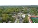 An aerial view of the neighborhood and city, with football fields, under the sky at 1115 Martin Luther King Jr Sw Dr, Atlanta, GA 30314