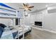 Cozy bedroom with a bunk bed, a flat-screen TV, and gray walls at 1115 Martin Luther King Jr Sw Dr, Atlanta, GA 30314