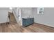 Finished basement with a kitchenette, wooden stairs and floors, perfect for entertaining guests at 2876 Wendwood Dr, Marietta, GA 30062