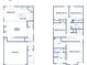 Detailed floor plan showcasing the layout of the home's two stories, including kitchen, bedrooms, and bathrooms at 354 Friendship Oak Way, Hampton, GA 30228