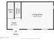 Floor plan showing main floor with living room, foyer, entry, and stairs up at 175 Montego Cir, Riverdale, GA 30274