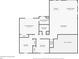 Floor plan showing second floor with primary and secondary bedrooms, kitchen and dining room at 175 Montego Cir, Riverdale, GA 30274