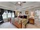Spacious main bedroom with a tray ceiling, large windows, and natural light at 5717 Harmony Point Dr, Lilburn, GA 30047
