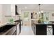 Bright kitchen featuring white cabinets, stainless steel appliances, and a central island at 244 Birch St, Atlanta, GA 30354