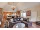 Open-concept living room with hardwood floors and a view of the kitchen at 5040 Fawn Valley Dr, Loganville, GA 30052