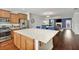 Open-concept kitchen flows into a cozy living room and dining area with modern furnishings at 3920 High Dove Sw Way # 11, Smyrna, GA 30082