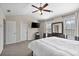 Tranquil primary bedroom offers ample space, with large windows and a ceiling fan at 3920 High Dove Sw Way # 11, Smyrna, GA 30082