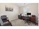 Office with two leather chairs, a black filing cabinet, and a desk at 3920 High Dove Sw Way # 11, Smyrna, GA 30082