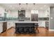 Bright kitchen with a large island, stainless steel appliances, and a mosaic tile backsplash at 708 Mcgill Ne Pl, Atlanta, GA 30312