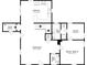Layout of first floor featuring a living room, kitchen, bedroom, bathroom, laundry room, and closets at 3052 Sw Highbury Sw Trl, Atlanta, GA 30354
