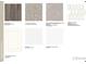 Selection of interior finishes, including flooring, carpet, tile, cabinet, and countertop samples at 524 Provence Gate Ln, Lawrenceville, GA 30044