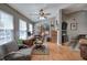 Bright office space with hardwood floors, natural light, and view of fireplace at 29 Fern Leaf Ct, Dallas, GA 30157