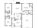 Detailed floor plan showcasing the layout of the home, including bedrooms, living spaces, and garage at 5477 Hedgeflower Ct, Stone Mountain, GA 30088