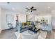 Bright and spacious living room open floor plan with modern furniture and decor and plenty of light at 95 Wilder Ridge Way, Lawrenceville, GA 30044