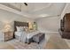 Bright main bedroom boasts tray ceilings and a large rug at 5330 Cole Creek Ln, Cumming, GA 30040