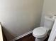 Powder room with new toilet and wood-look floors at 3839 Henry Ct, Acworth, GA 30101