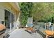 Charming patio with modern seating, BBQ grill and view of backyard landscape at 1213 Harris Commons Place, Roswell, GA 30076
