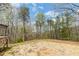 A partially-cleared backyard space has mature trees surrounding the area at 167 Fairview Oak Trl, Dallas, GA 30157