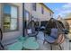 Inviting back deck features egg-shaped seating, privacy features, and an outdoor grill at 3308 Pate Rd, Snellville, GA 30078