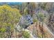 Aerial view of home's location nestled in a wooded neighborhood at 507 Anthony Pl, Canton, GA 30114