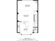 Floor plan showcasing the layout of the second level, including the living room, dining area, kitchen, and bath at 111 Riverstone Commons Cir, Canton, GA 30114
