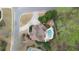 Overhead view of an estate with a pool, spa, firepit area, and lush landscaping at 4981 Millwood Dr, Canton, GA 30114