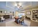 Charming office with natural light, desk and chair, shelving, and fireplace at 4981 Millwood Dr, Canton, GA 30114