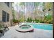 Backyard pool area with a spa and lounge chairs, perfect for relaxation at 4981 Millwood Dr, Canton, GA 30114