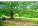 Shady backyard features lush trees and a golf cart at 3545 Liberty Rd, Villa Rica, GA 30180