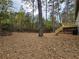 A large backyard offers a peaceful retreat surrounded by trees and a private setting at 4232 Chickasaw Trl, Douglasville, GA 30135