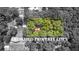 A captivating aerial view showcasing the property lines nestled amidst a dense canopy of mature trees at 159 Forest Ave, Social Circle, GA 30025