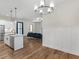 View of kitchen, living, and dining areas at 1847 Davis Mill Rd, Dallas, GA 30157