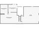 A detailed view of the basement and garage floorplan showcasing dimensions and the layout of the rooms at 2101 Kinridge Rd, Marietta, GA 30062