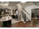 Finished basement with bar area, countertop seating, and recessed lighting at 3224 Lanier Ne Dr, Atlanta, GA 30319
