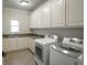 Convenient laundry room with ample cabinet storage and modern washer and dryer at 3224 Lanier Ne Dr, Atlanta, GA 30319