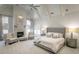 Spacious main bedroom with fireplace, sitting area, and neutral decor at 3224 Lanier Ne Dr, Atlanta, GA 30319